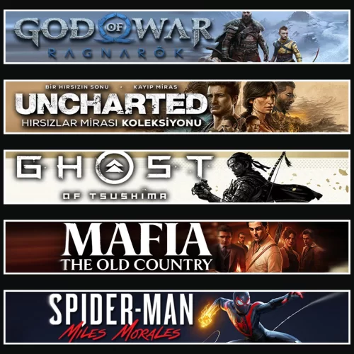  Ragnarök +UNC. +Tsushima +Mafia +Miles